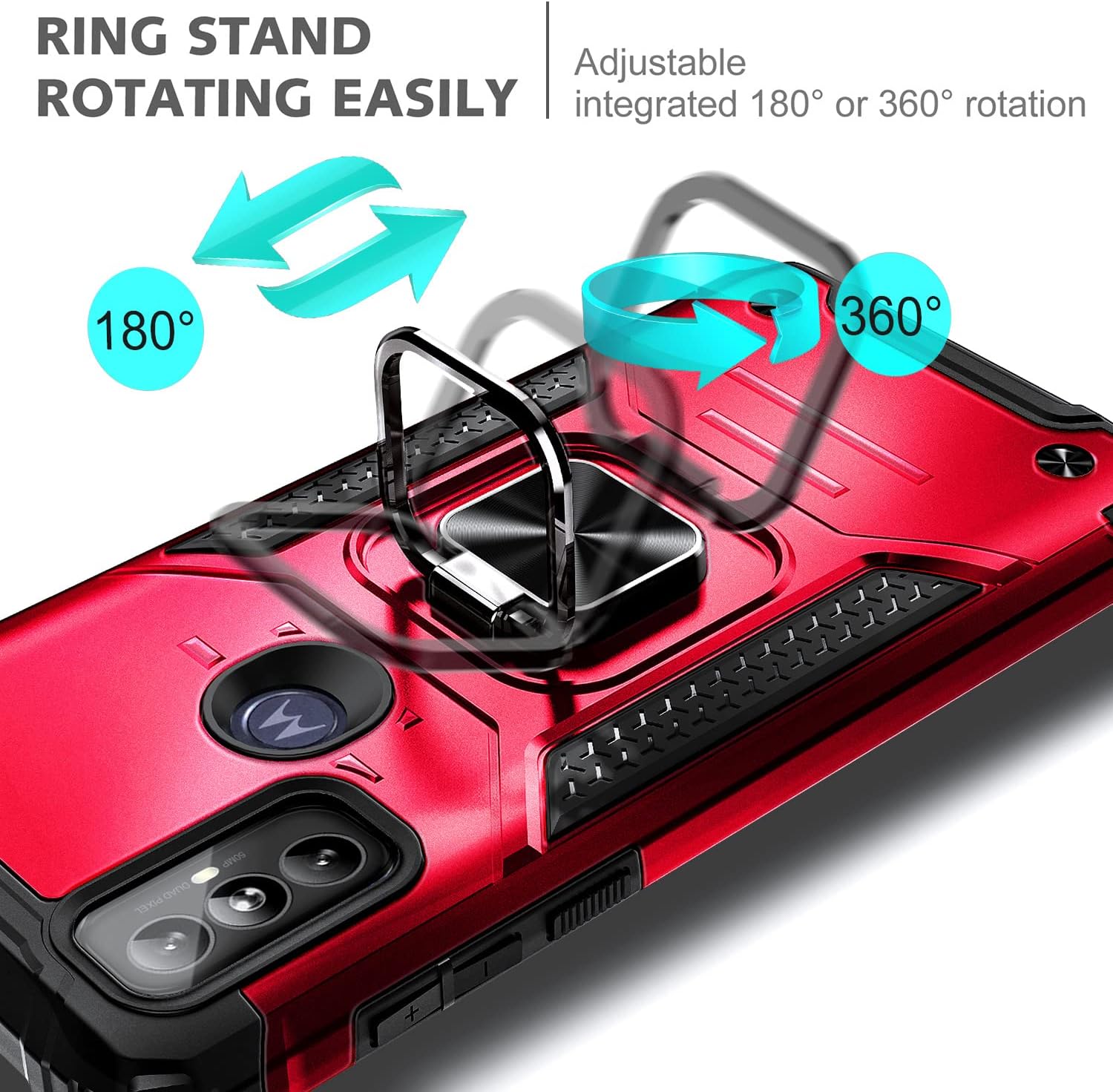 NZND Funda para Motorola Moto G Power 2022 con protector de pantalla de vidrio templado (cobertura máxima), protección de cuerpo completo grado