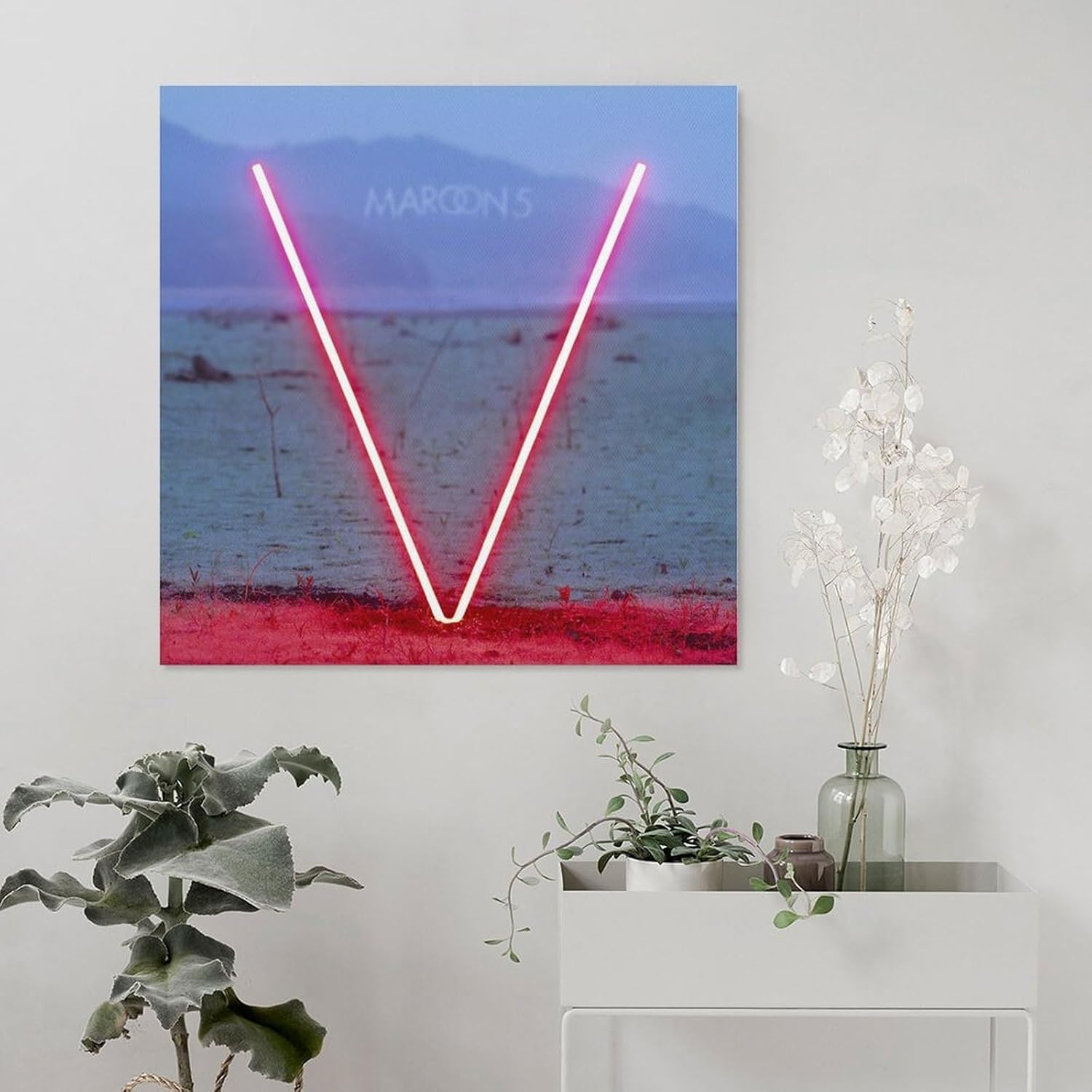 DAXXIN Póster de lienzo granate de 5 V, pintura decorativa para pared, sala de estar, dormitorio, decoración, regalo, sin marco, estilo 12 x 12