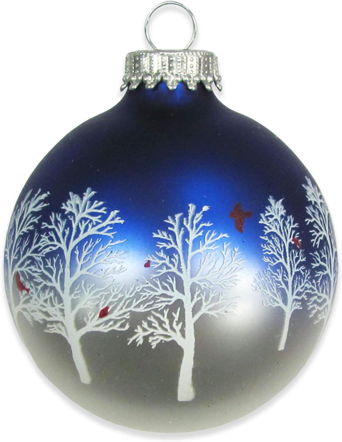 Christmas By Krebs – Adornos de cristal para árbol de Navidad, bolas de diseñador de 2.638 in2.63 pulgadas, decoraciones navideñas colgantes sin