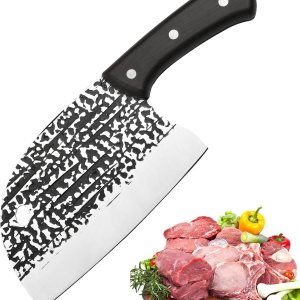 Cuchillo de carnicero profesional serbio – Cuchillo de carnicero para carne de 6 pulgadas, acero inoxidable al carbono Cuchillo de carnicero profesional serbio – Cuchillo de carnicero para carne de 6 pulgadas, acero inoxidable al carbono