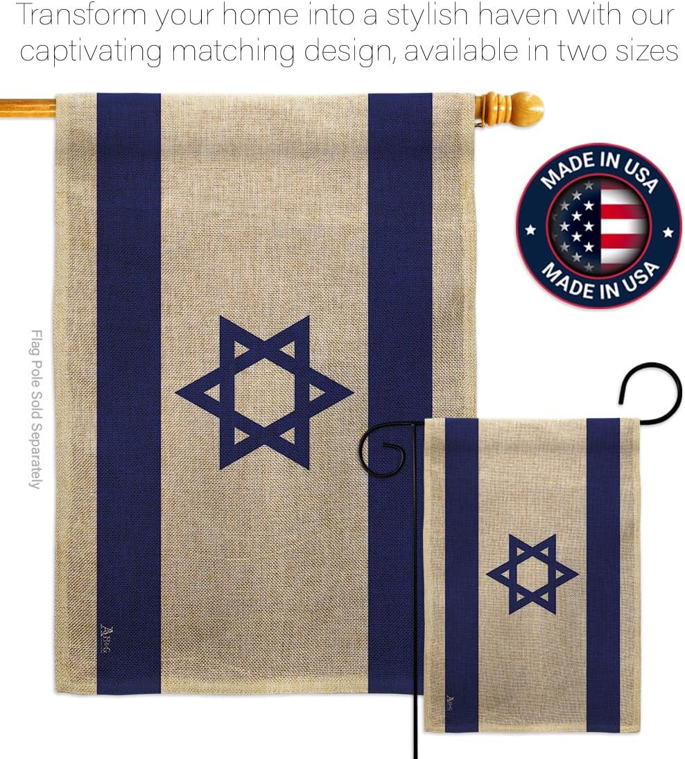 Bandera de Israel Bandera de arpillera israelí Bandera de pared césped, puerta de habitación, póster al aire libre, tapiz interior para el hogar,