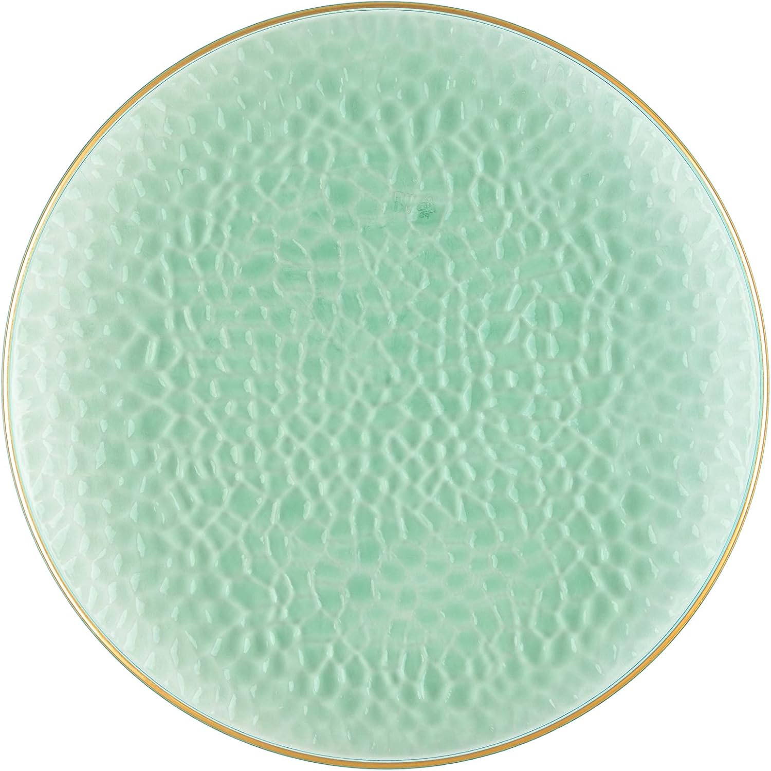 PLASTICPRO Paquete de 30 platos de plástico martillado, platos de plástico desechables pesados, elegantes platos de fiesta con borde martillado
