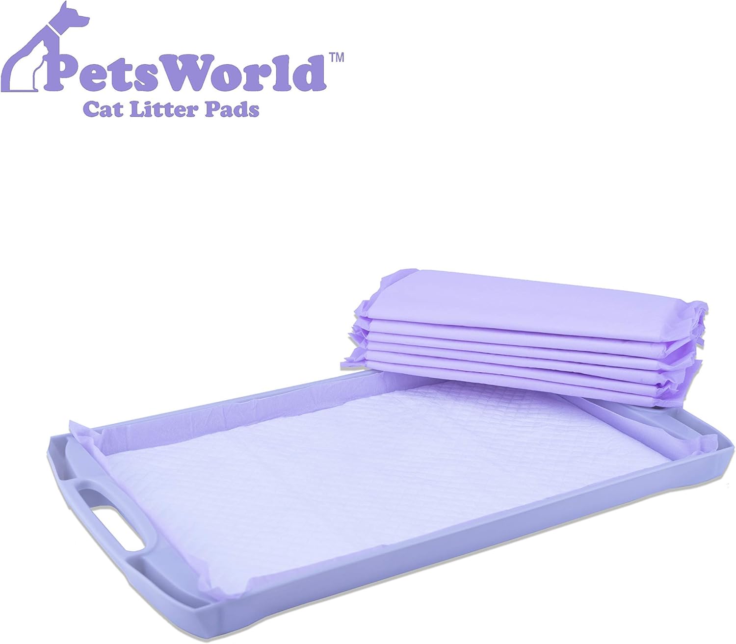 PETSWORLD Recambios de almohadillas para gatos Tidy Cats Breeze Litter System 50 almohadillas para caja de arena para gatos, 16.9 x 11.4 pulgadas