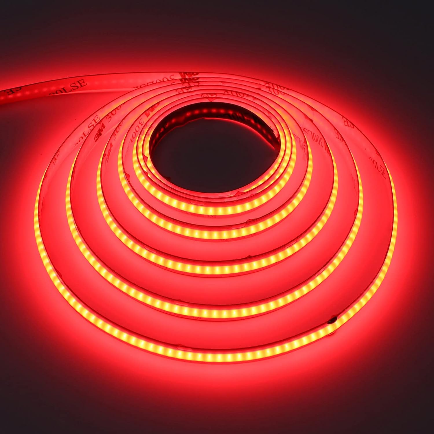 DC 5V USB COB rojo LED tira de luz IP65 impermeable USB alimentado 6.6ft2M 640LEDs alto brillo flexible luces de cinta LED
