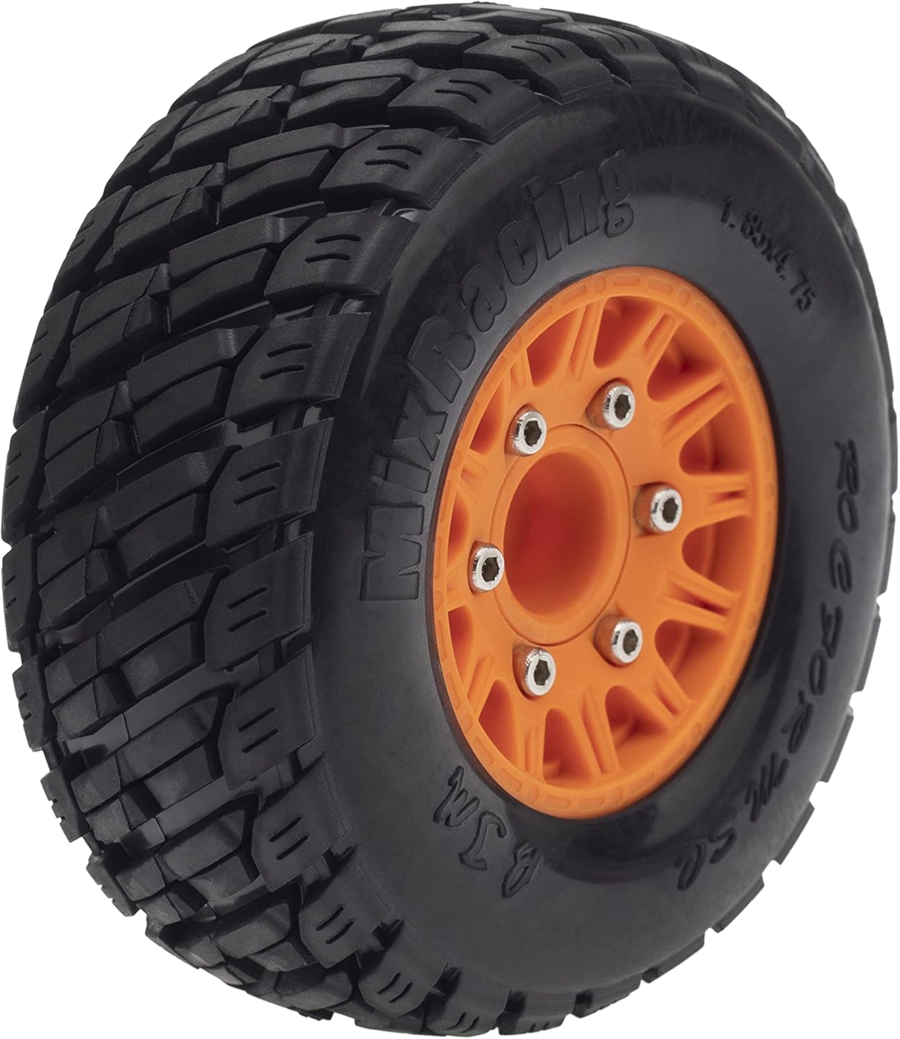 DKKY 110 Short Course Truck Tires Buggy Neumáticos de goma 12MM 14MM 17MM Acoplador para Slash Arrma Redcat (naranja)