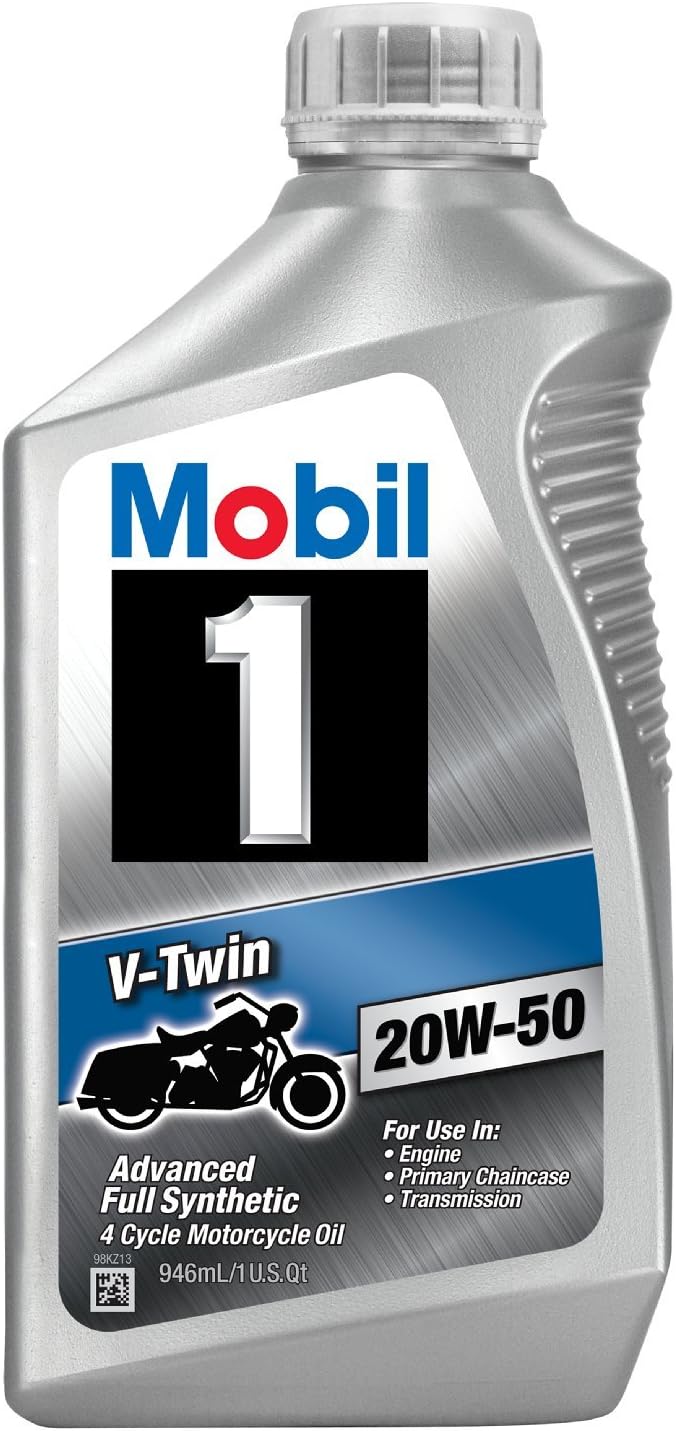 Aceite sintético Mobil 1 20W-50 V-Twin para motor de motocicleta