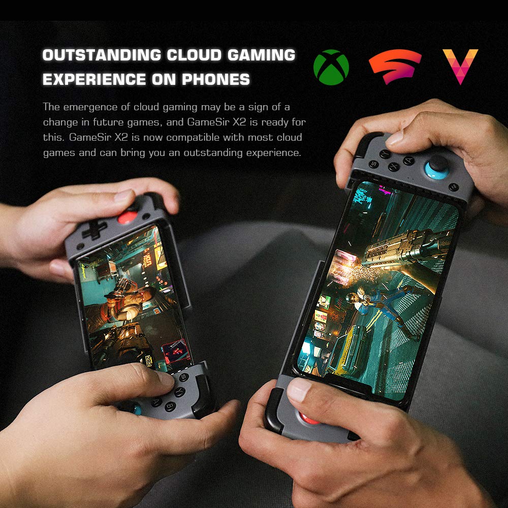 GameSir X2 Bluetooth Mobile Game Controller, Bluetooth 5.0 Support AndroidiOS iPhone Xbox Cloud Gaming, Google Stadia, GeForce Now, MFi Apple Arcade