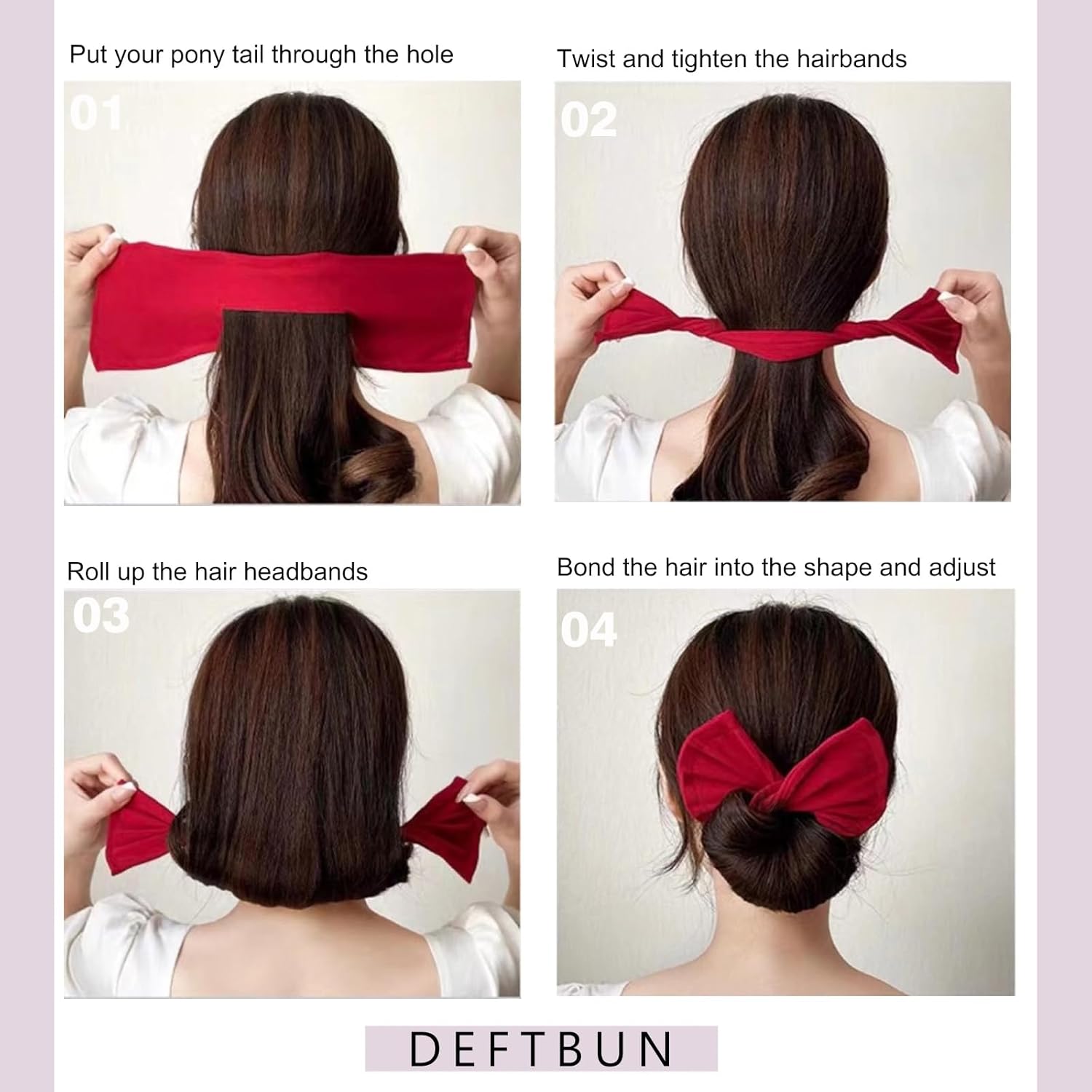 4 piezas de moños hábiles para hacer cabello, dona, moños, accesorios para el cabello para mujeres, niñas, niños, rizador de pelo francés perezoso