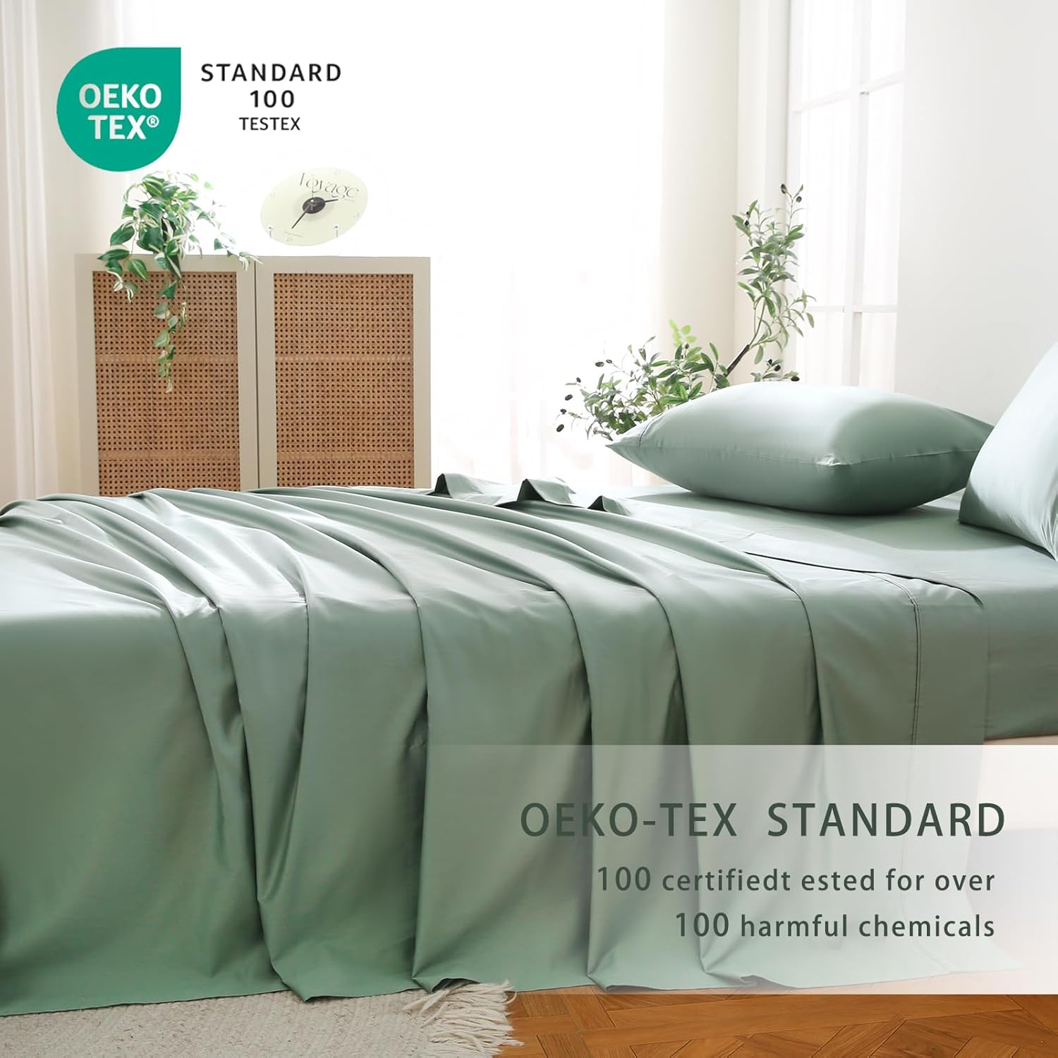 Bedlifes Sábanas refrescantes de 800 hilos 100% algodón egipcio, sábanas refrescantes suaves y transpirables de tejido satinado, sábanas de hotel de