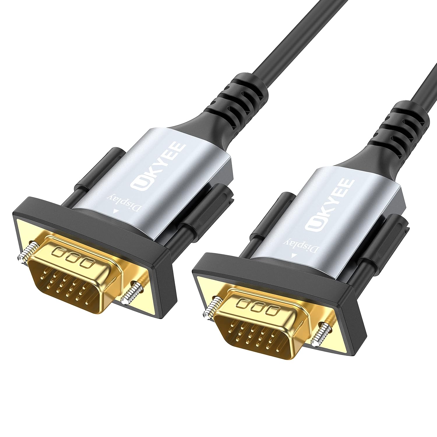 Cable VGA a VGA de 6 pies, cable de monitor de 15 pines, cable Full HD 1080P con cable chapado en oro macho a macho para PC, laptop, proyector de TV