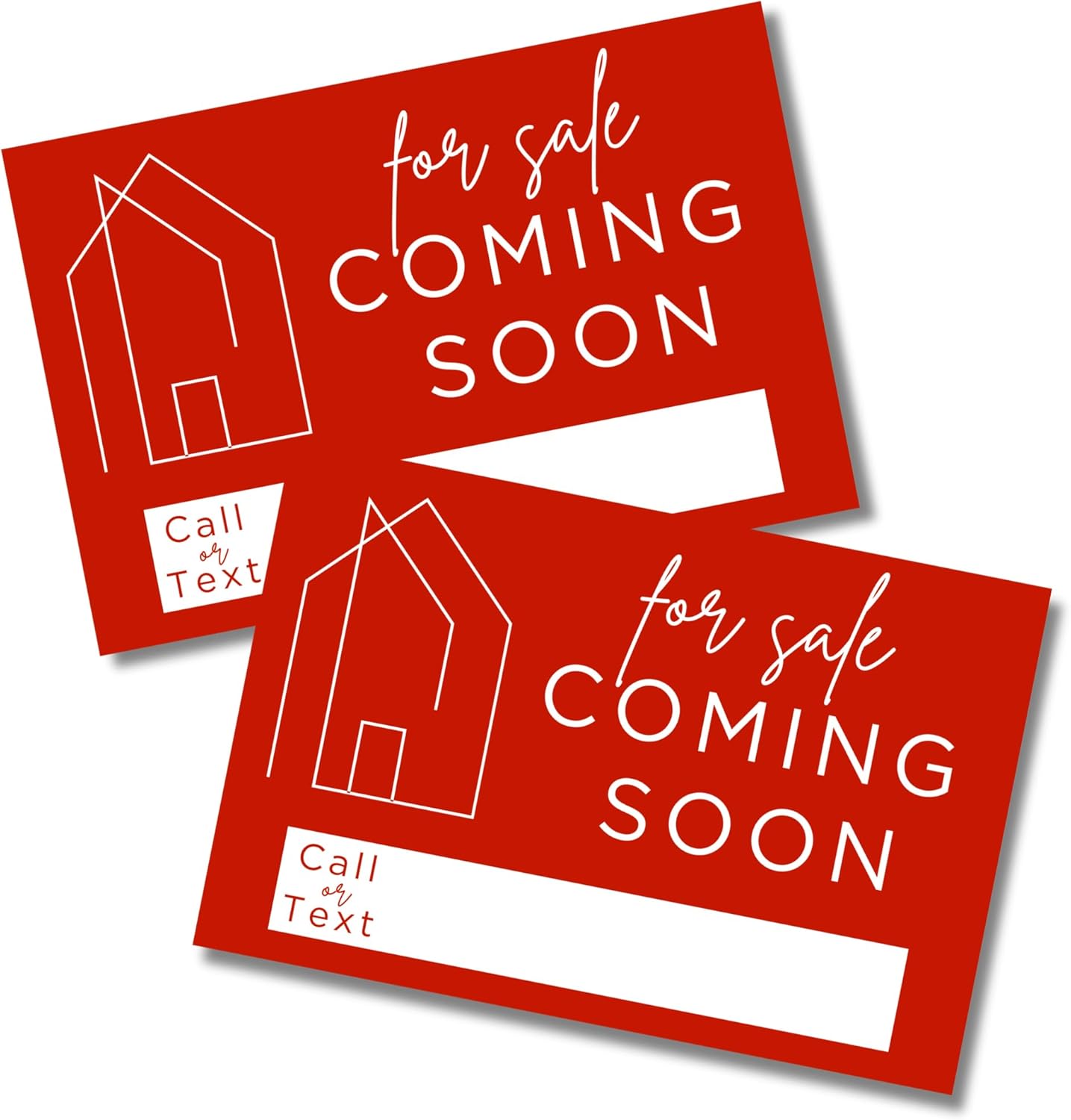 Coming Soon – Letrero de bienes raíces para el hogar  Letrero de patio de 12 x 18 pulgadas con marco en H estaca casa de doble cara de casa abierta