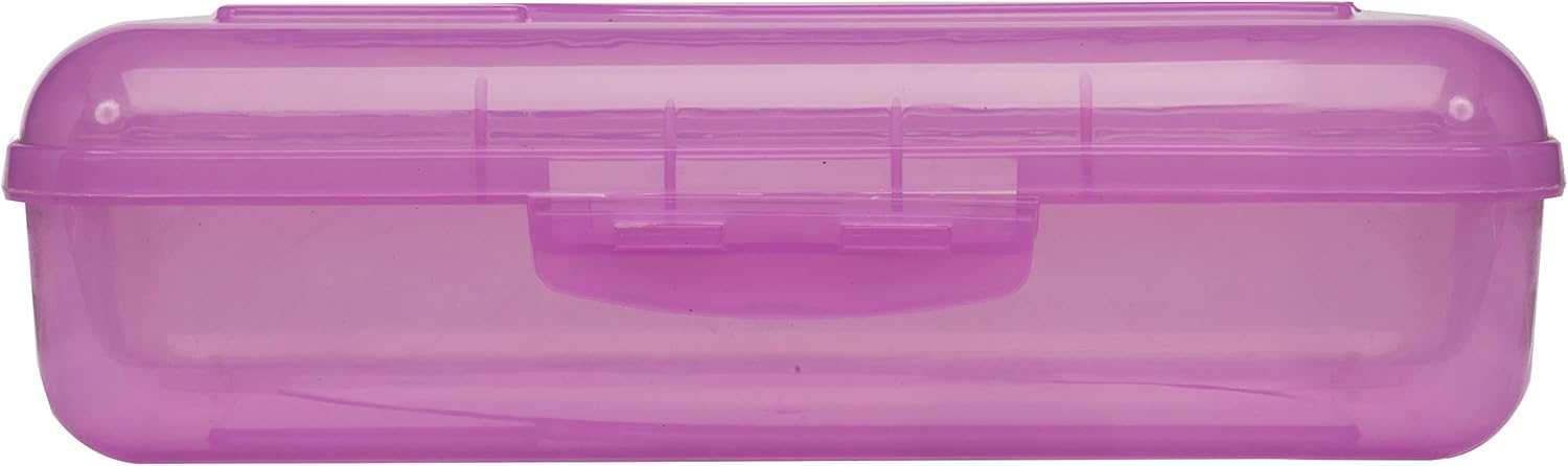 Cra-Z-Art caja escolar de plástico, 6.985cmde alto x 13.75cmde ancho x 8.0 in de profundidad, varios colores (paquete de 2)
