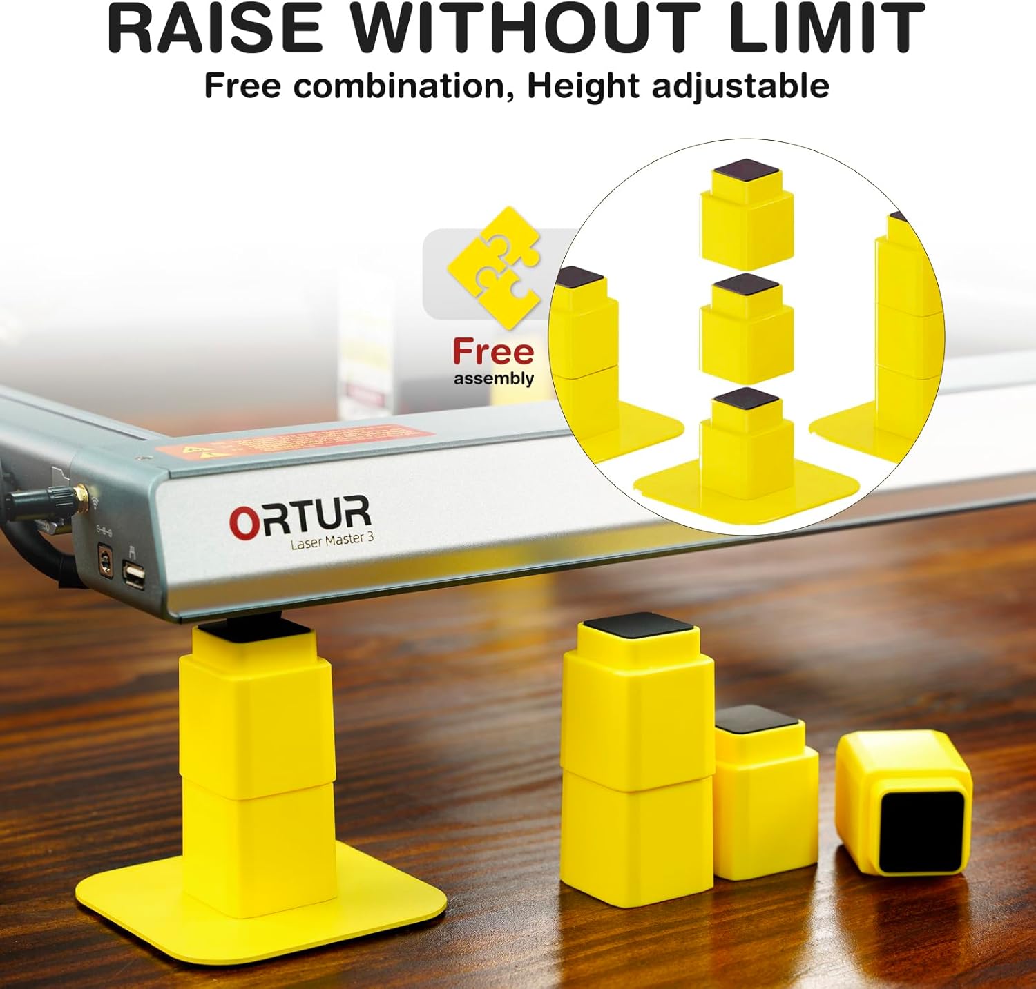 ORTUR Dispositivo universal de mejora de altura con grabador láser