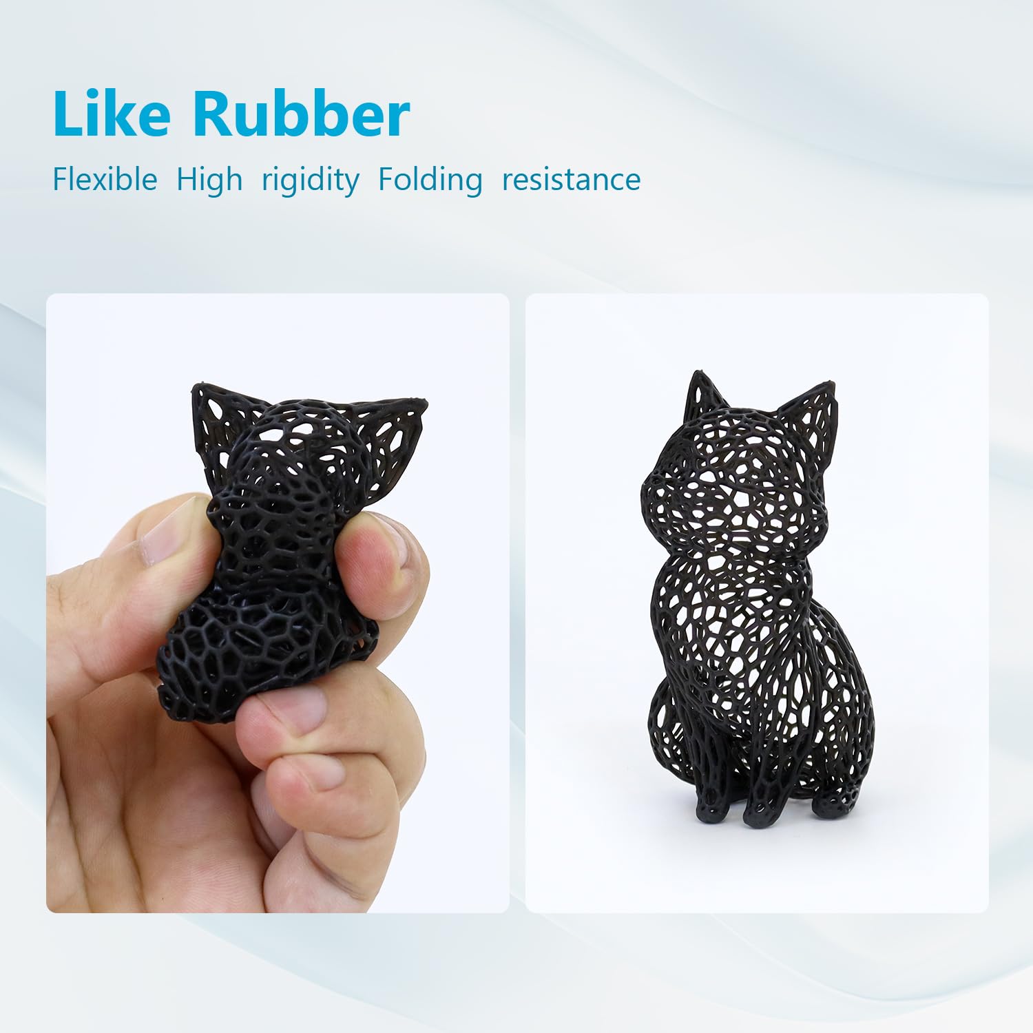 UniFormation Resina flexible para impresora 3D, resina de curado UV de 405 nm, con alto alargamiento y alta resistencia al impacto, puede ser agente