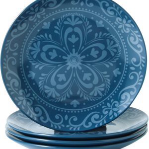 YELLOYA Juego de 4 platos grandes de cerámica de 10.5 pulgadas, ideal para pizza y ensaladas, perfecto para el hogar, restaurante y fiestas, apto YELLOYA Juego de 4 platos grandes de cerámica de 10.5 pulgadas, ideal para pizza y ensaladas, perfecto para el hogar, restaurante y fiestas, apto