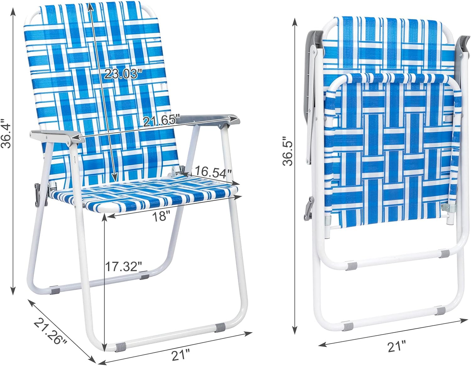 HomVent Juego de 2 sillas plegables para patio, silla de playa plegable, silla web portátil, para patio, piscina, playa, césped, para interiores y