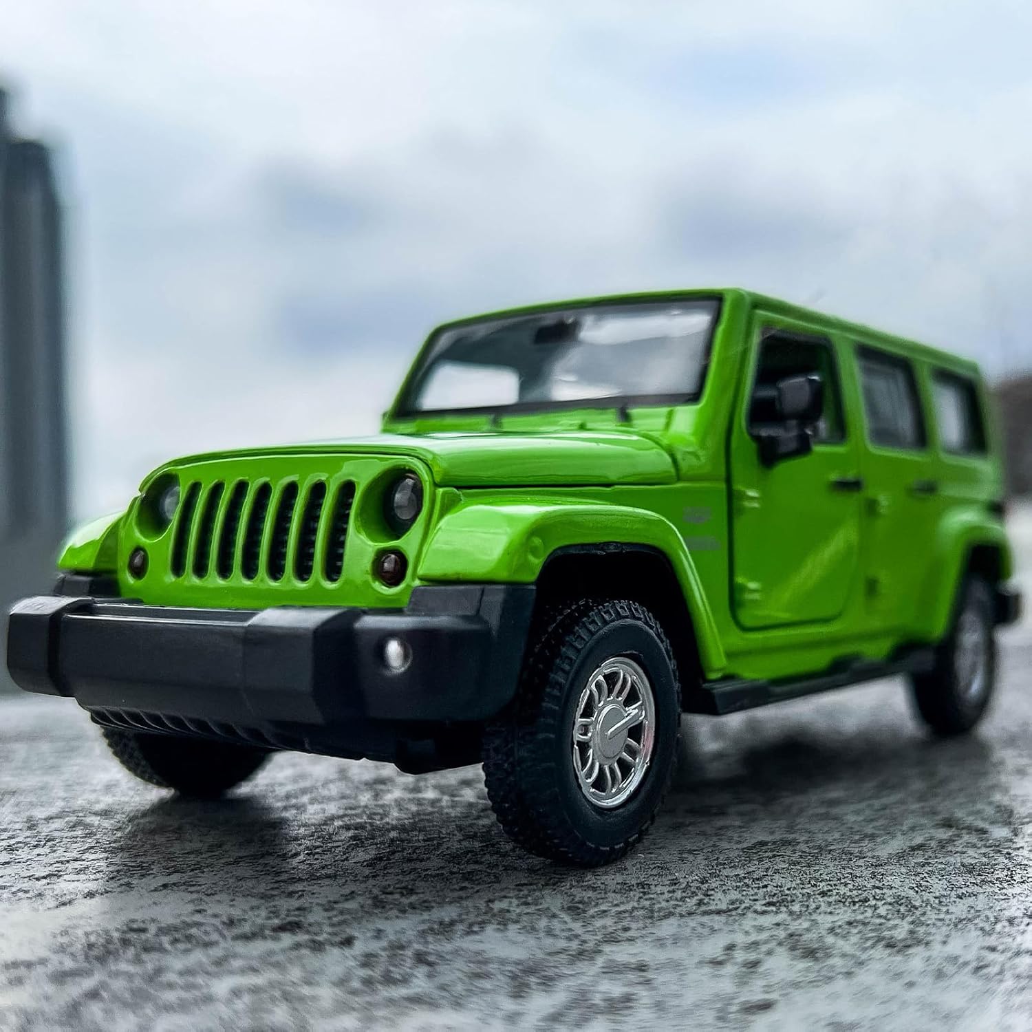 TGRCM-CZ Wrangler – Modelo de auto fundido a presión, auto de juguete de aleación a escala 132, juguetes con sonido y luz, adecuado para niñas y