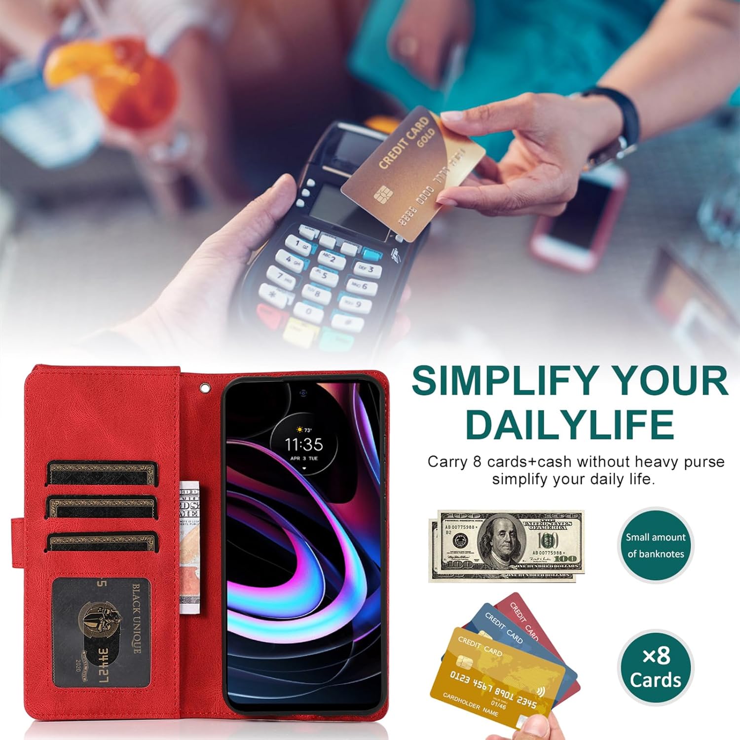 Funda para Moto Edge 2021 XKLLPT US1 Rojo
