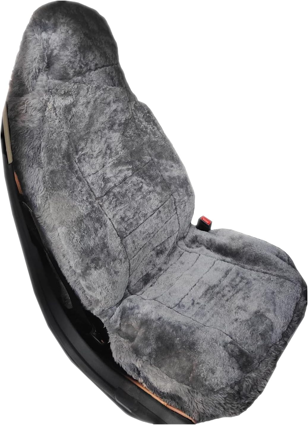 Sisha-A Funda de asiento de piel de oveja, funda de asiento de piel de oveja australiana genuina, ajuste universal, cobertura completa, Furry, funda