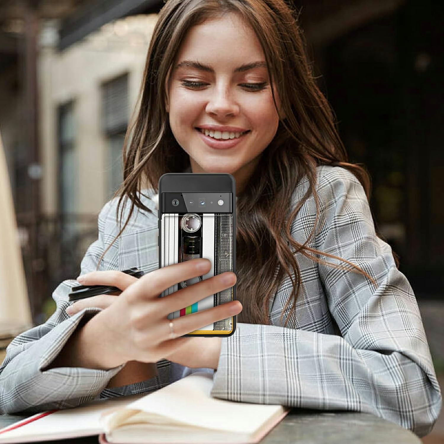 Funda para Google Pixel 6 Pro con ranura para tarjetero, funda de piel sintética, doble cierre magnético y cubierta duradera a prueba de golpes,
