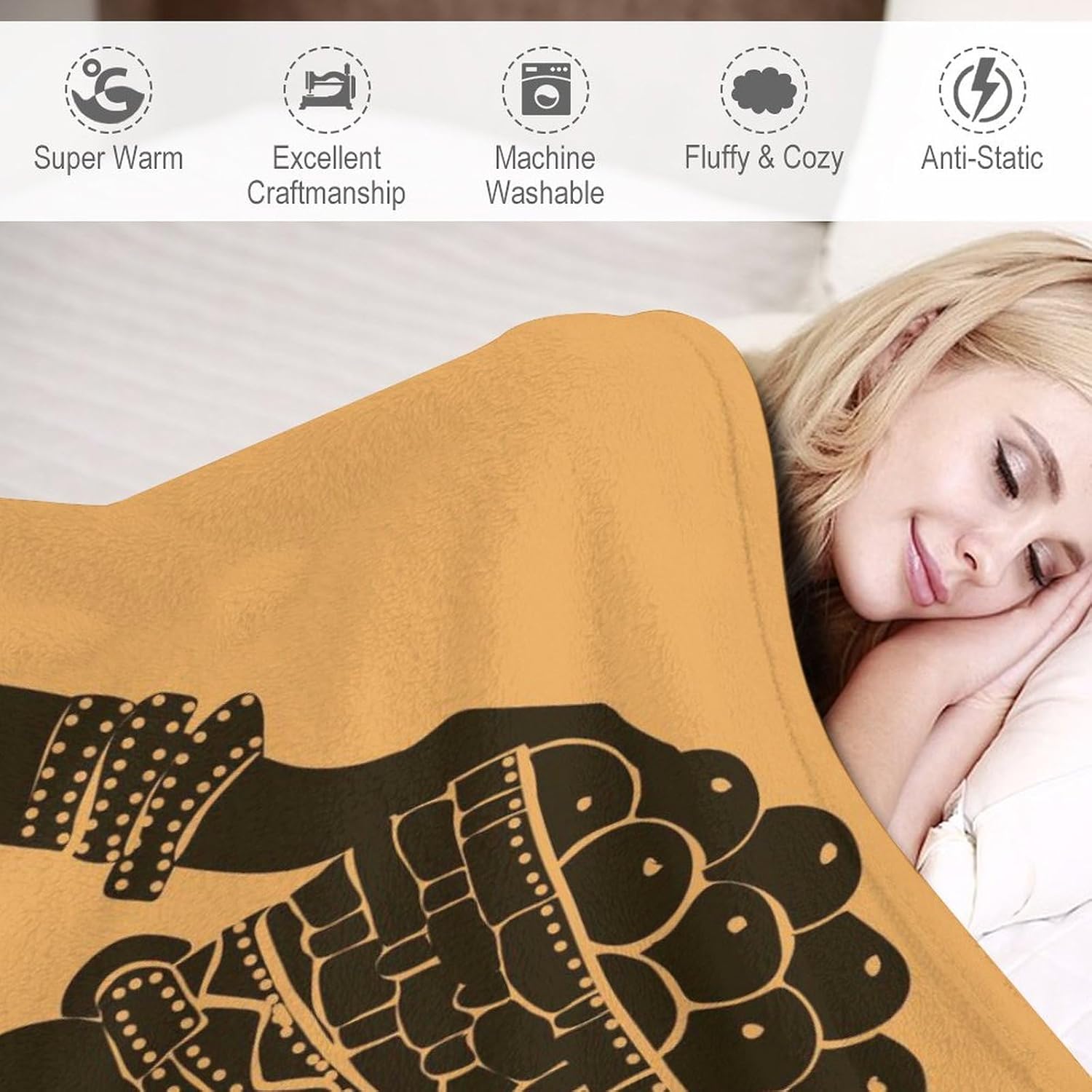 Manta de mujer afroamericana con animales salvajes de naturaleza y animales salvajes, para cama, sofá, sillón de doble cara, silla de oficina,