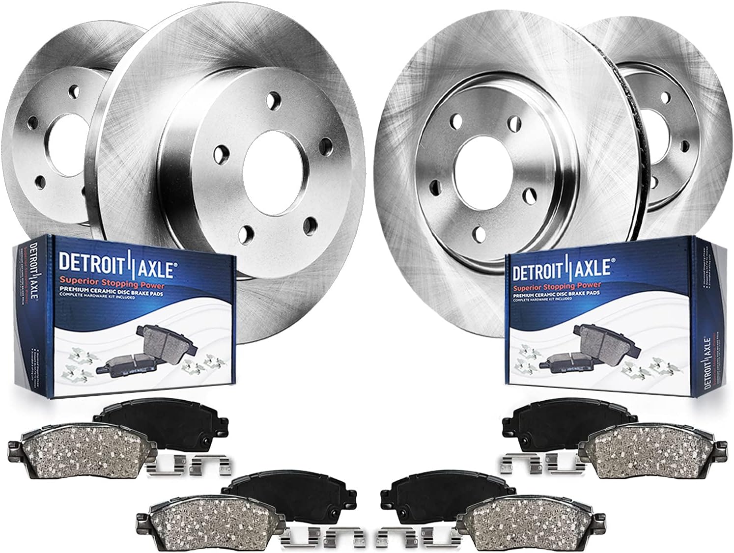 Detroit Axle – Kit de frenos para 14-19 Nissan Altima 11.65 pulgadas delantero y 11.46 pulgadas trasero de freno de disco 2014 2015 2016 2017 2018