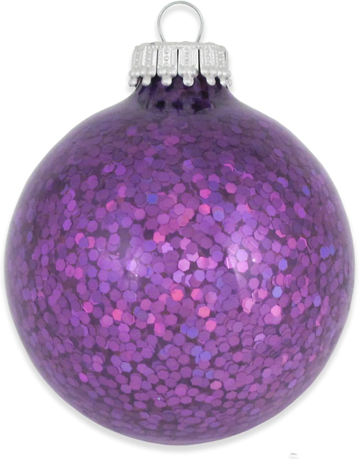 Adornos de vidrio para árbol de Navidad, 2.638 in  2.63 pulgadas 6 piezas bolas de diseño de Christmas By Krebs sin costuras, decoración para colgar