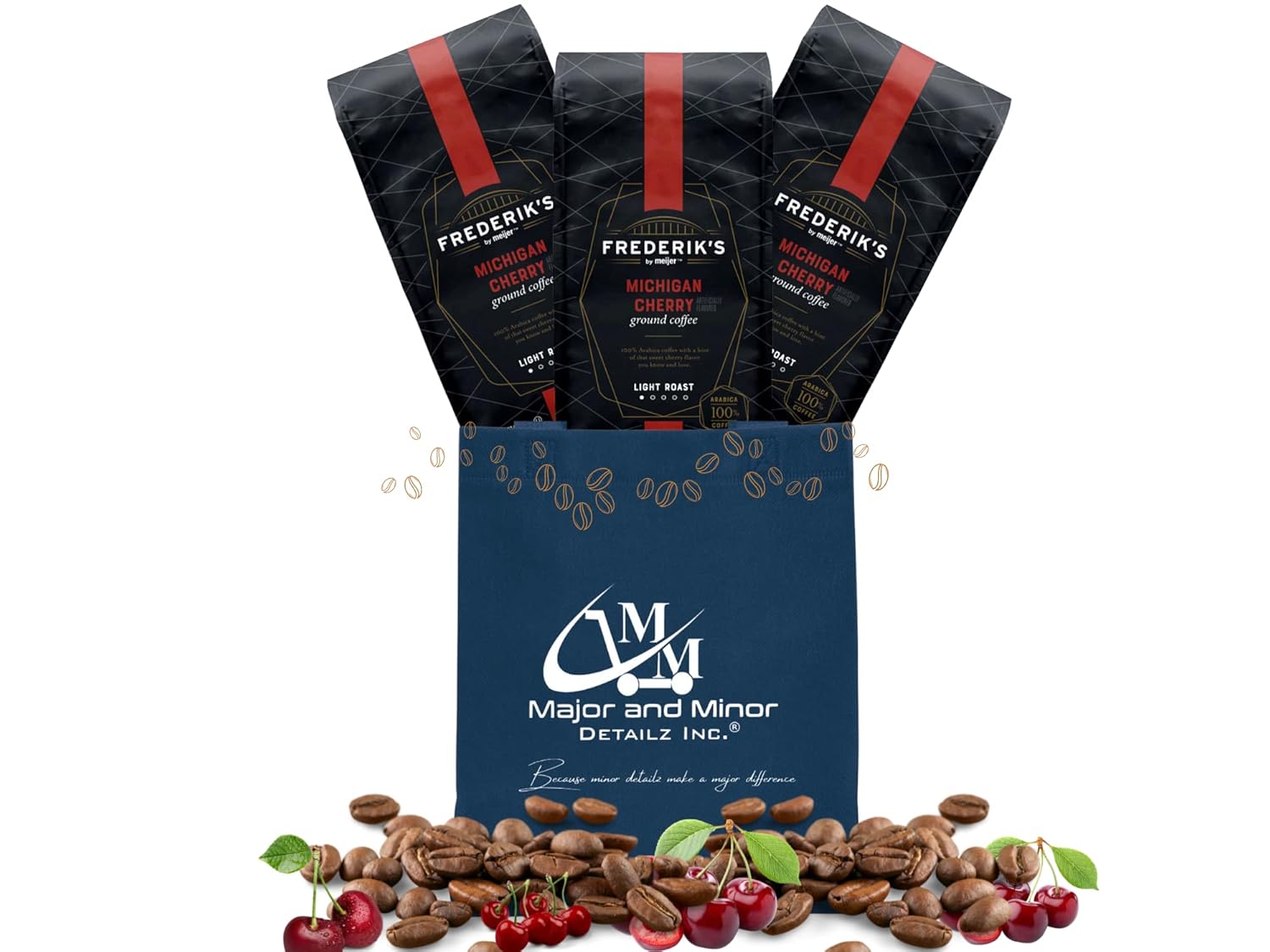 Fredrick’s Meijer Michigan Cherry – Café molido  Tostado ligero 100% arábica especial  Set de paquetes