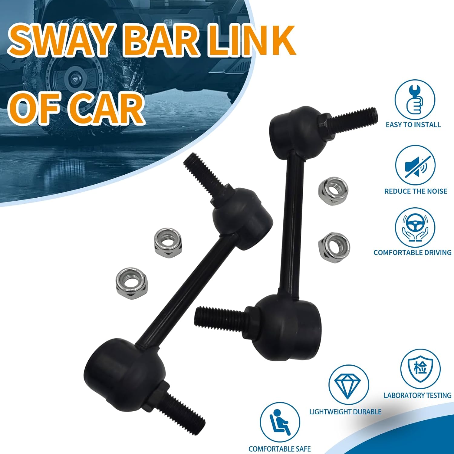 Barra estabilizadora trasera Enlace final 2 piezas izquierda y derecha  Reemplazo para Buick Rainier Chevrolet Ssr Trailblazer Gmc Envoy Isuzu