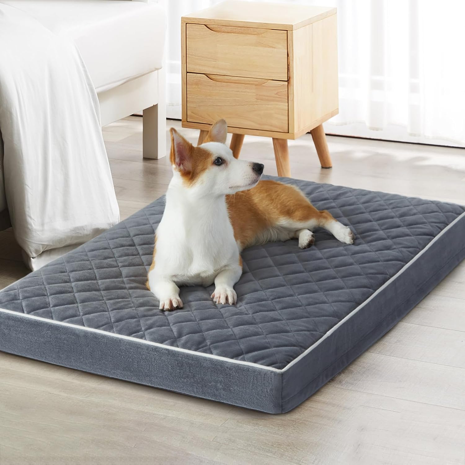 WNPETHOME Camas ortopédicas para perros medianos, cama grande impermeable para perros con funda extraíble lavable y parte inferior antideslizante,