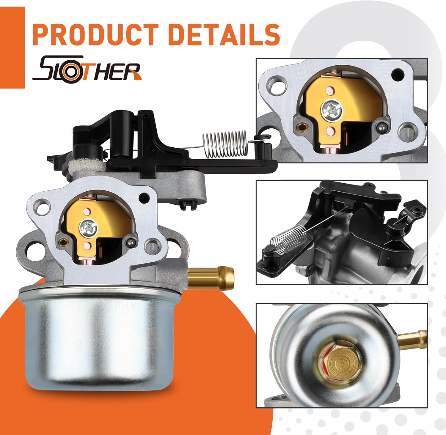 593599 Carburador de repuesto para lavadora a presión de 2700-3000Psi Troy-Bilt 7.75Hp 8.75Hp Motores para Briggs & Stratton 594287 799248 591597