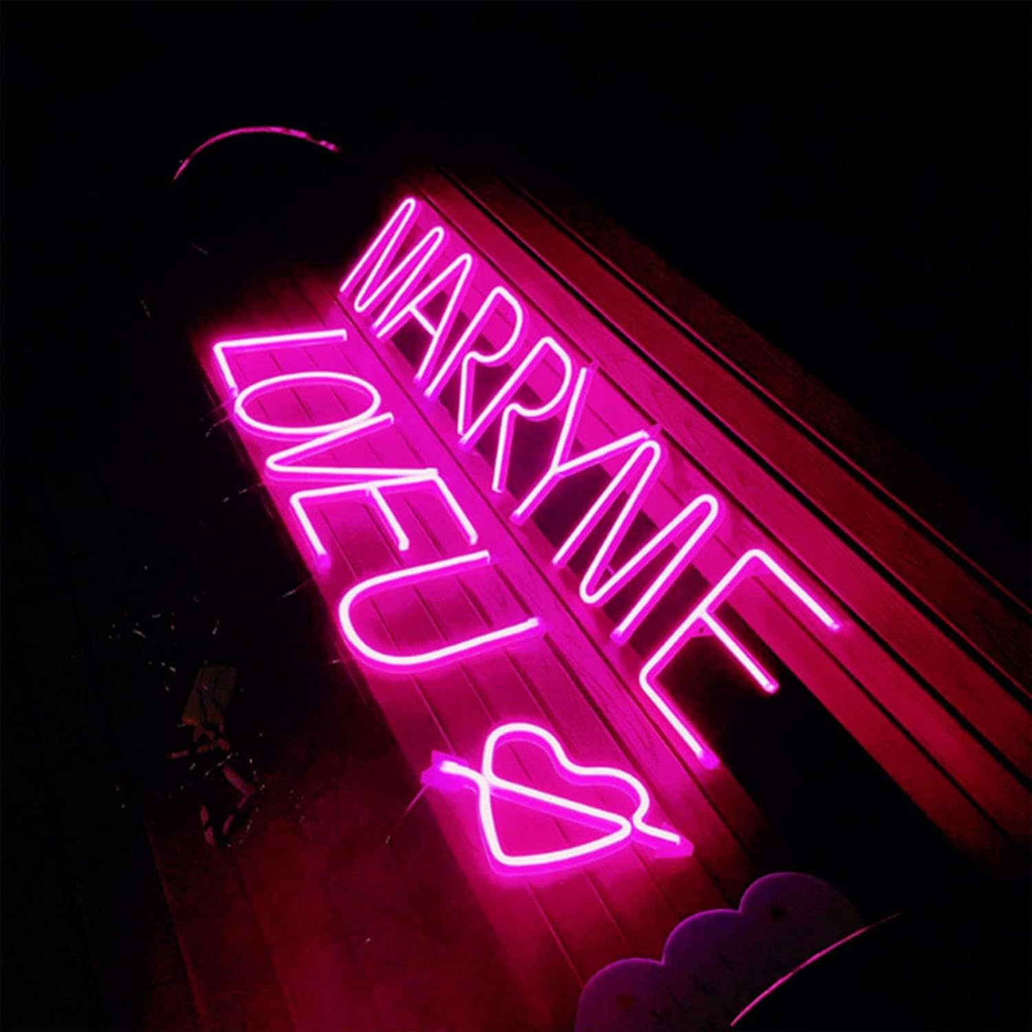 Letras con luces LED de neón, letreros de neón de color rosa, letras de neón, letras del alfabeto, letreros de neón, luces de arte, funciona con