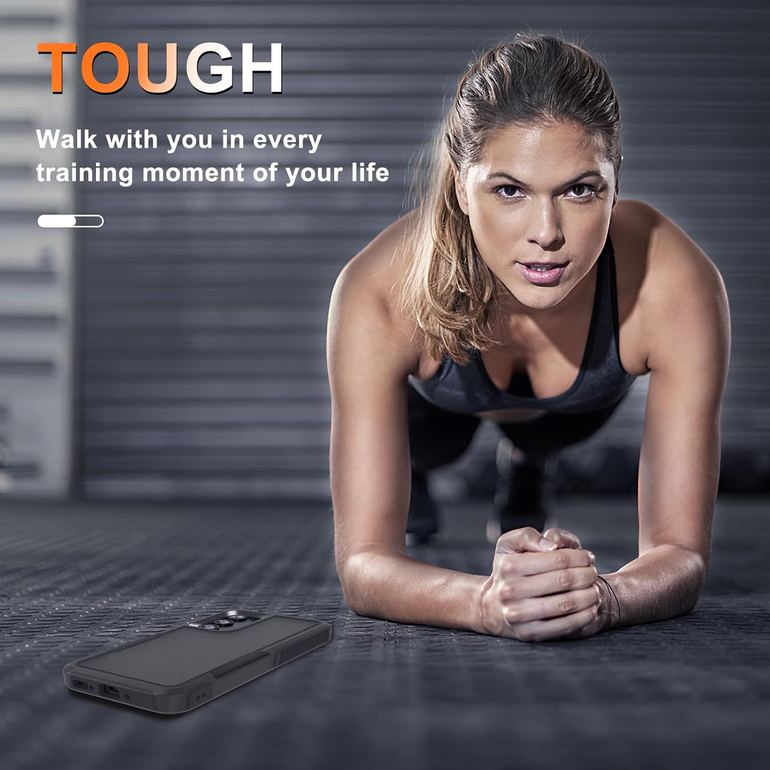 Funda para Samsung Galaxy A54 5G con 1 protector de pantalla de vidrio templado y 1 funda para lente de cámara, resistente y a prueba de golpes,