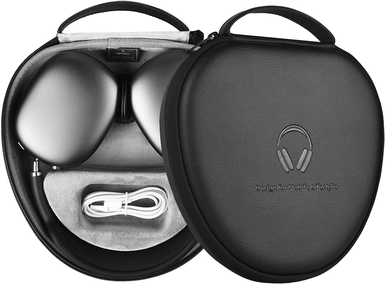 WIWU Funda para AirPods Max con modo de suspensión, funda inteligente mejorada para auriculares, funda de transporte ultradelgada con energía de