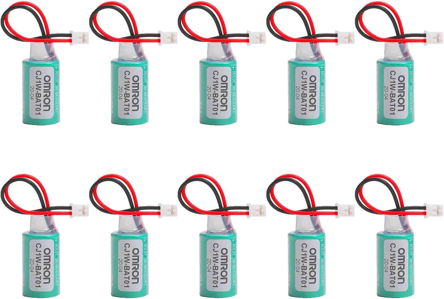 WELLVEUSPaquete de 10 unidadesCJ1W-BAT01 3V 1000mAh Batería para CJ1M CJ1G CJ2M CJ2G CP1E CP1L CP1H COMP-311 Controlador PLC con enchufe