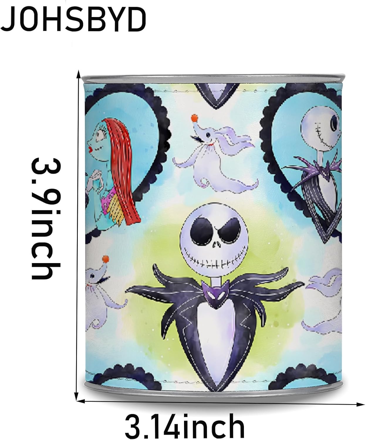 JOHSBYD Jack and Sally Gifts – Soporte de cuero para lápices, diseño Always Remember You’re Braver Than You Believe, soporte para lápices,