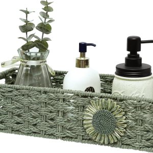 Cesta de papel higiénico para cesta de baño para organizar bandeja de baño para mostrador, cesta de almacenamiento para organizador de baño, color Cesta de papel higiénico para cesta de baño para organizar bandeja de baño para mostrador, cesta de almacenamiento para organizador de baño, color