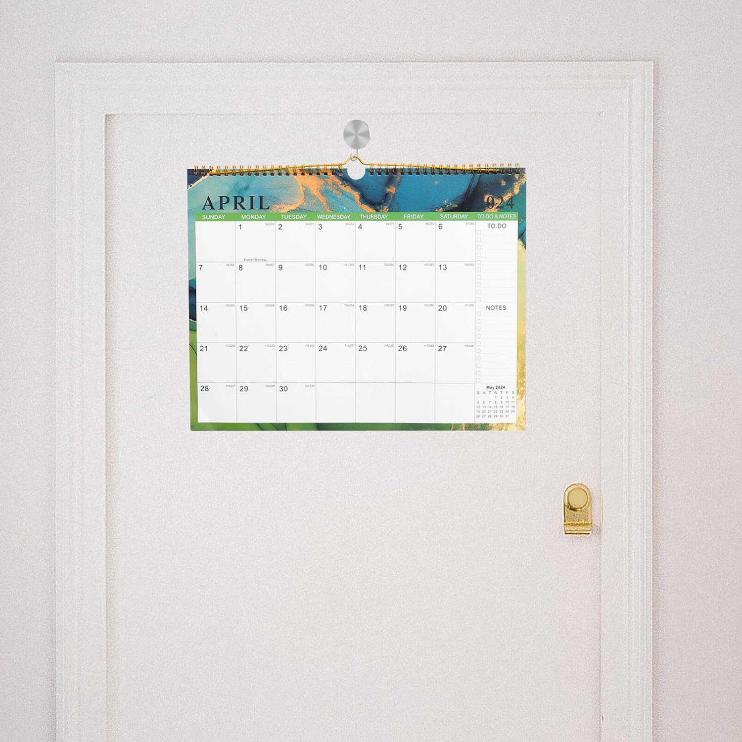 Calendario de escritorio 2024-2025, calendario de pared de enero de 2024 a junio de 2025, calendario de pared, calendario mensual, planificador de