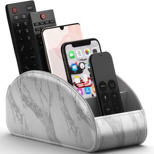 Soporte para control remoto, bandeja de cuero sintético, organizador con 5 compartimentos para controles remotos de TV, controladores multimedia, Soporte para control remoto, bandeja de cuero sintético, organizador con 5 compartimentos para controles remotos de TV, controladores multimedia,