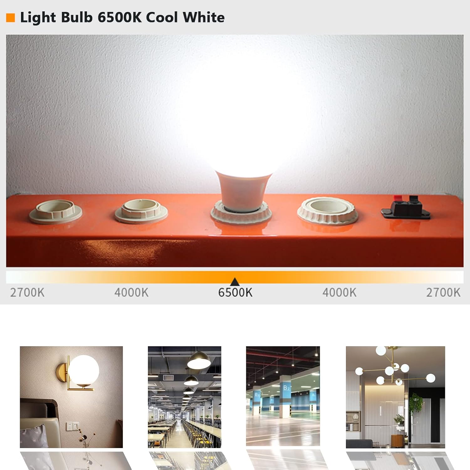 XINNUOFEI Bombillas LED A19 de 6500 K, color blanco frío, 12.3 W, base de tornillo mediano E26, 1710 lúmenes, equivalentes a 100 W, bombillas LED no