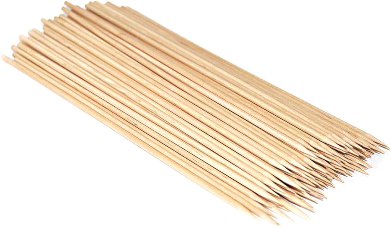 Paquete de 500 Brochetas de bambú de 10 pulgadas para barbacoa para Shish Kabob, fondue, satay, parrilla al aire libre, malvavisco, aperitivo,