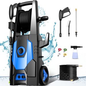 Homdox Lavadora a presión HD3500 3.1GPM Lavadora eléctrica a presión de 1800 W con 5 boquillas, cepillo, botella de jabón, arandela de diseño IPX5, Homdox Lavadora a presión HD3500 3.1GPM Lavadora eléctrica a presión de 1800 W con 5 boquillas, cepillo, botella de jabón, arandela de diseño IPX5,