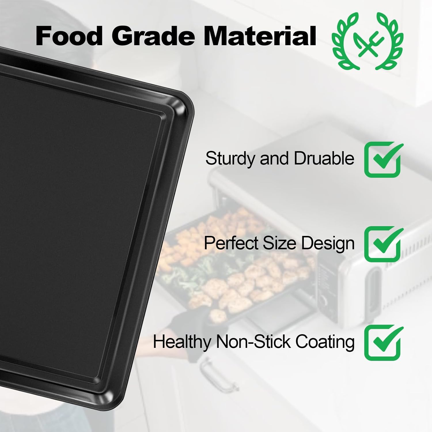Bandeja para hornear de 13 pulgadas, bandeja de repuesto para freidora de aire Ninja Foodi SP101, bandejas de galletas para hornear para Ninja Foodi