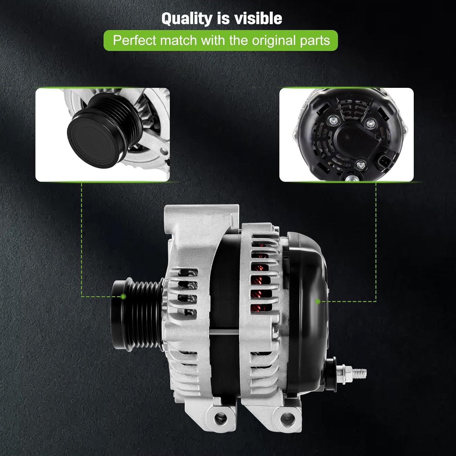 SCITOO Nuevo alternador apto para Town & Country 2011-2016 para Dodge Avenger 2011-2014 Journey 2011-2016