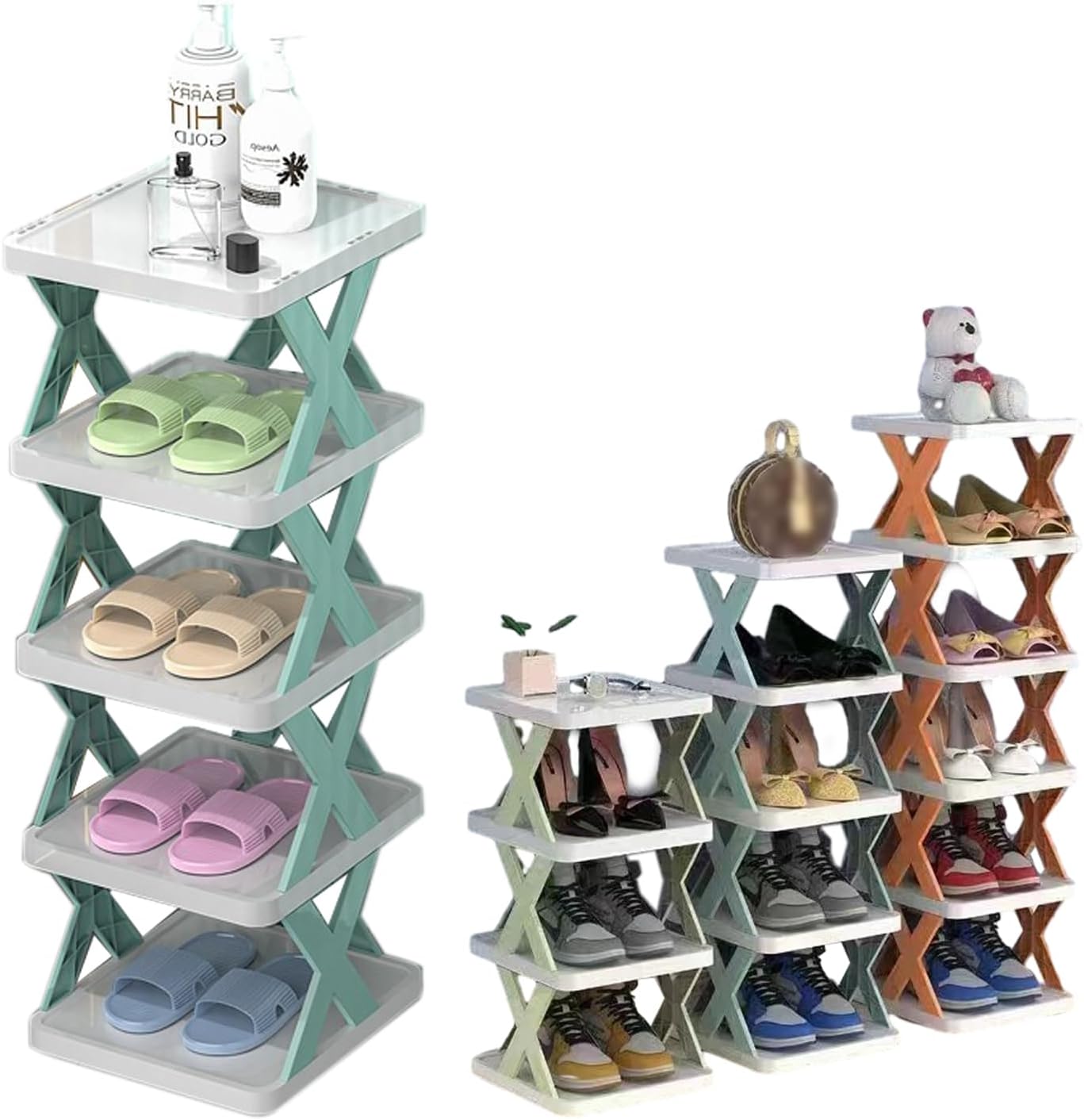 Zapatero creativo de varias capas, organizador de almacenamiento de zapatos de varias capas, estante de zapatos de pie sin empalme, fácil