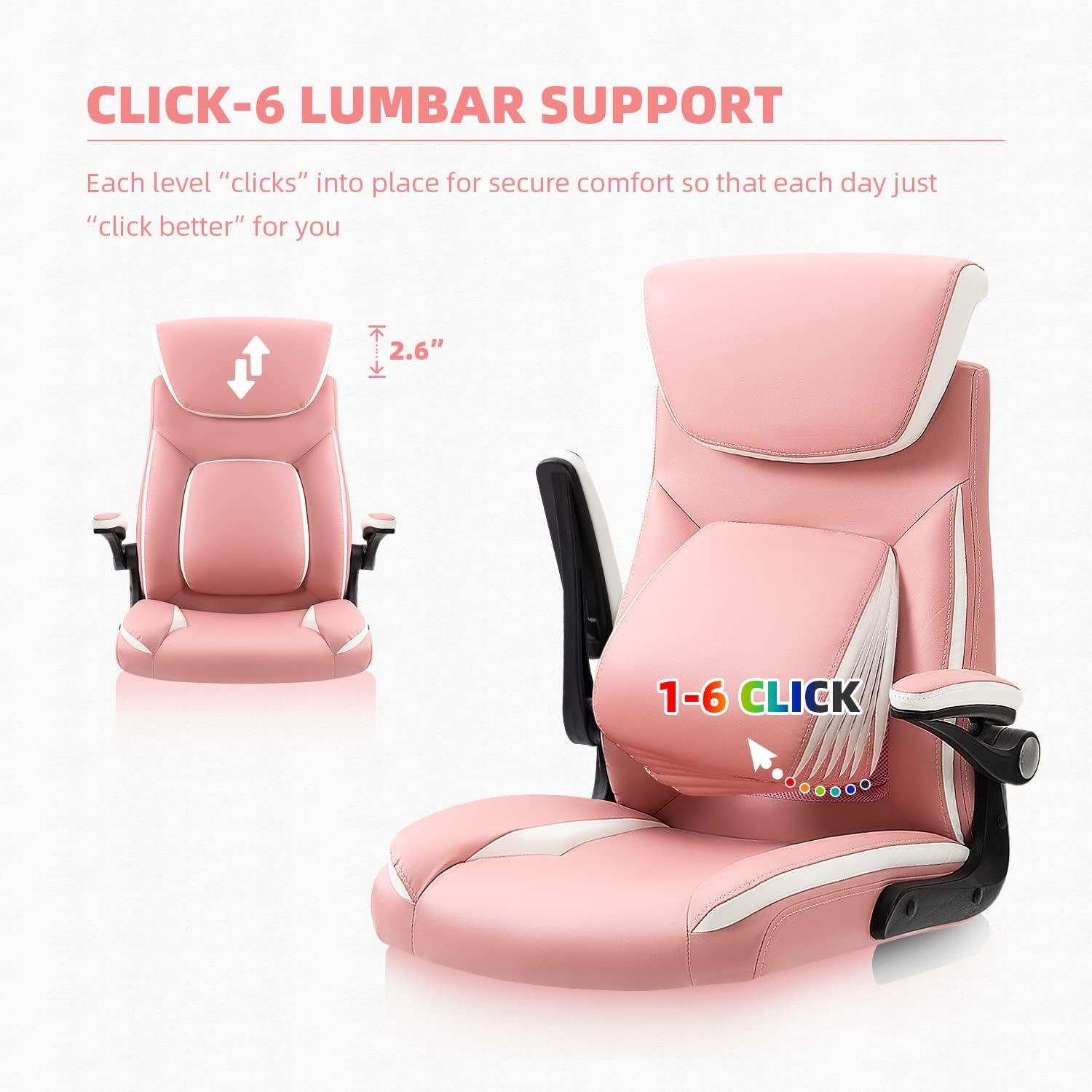 YAMASORO Silla ejecutiva ergonómica de oficina con respaldo alto, silla de escritorio para computadora de hogar con brazos abatibles acolchados,