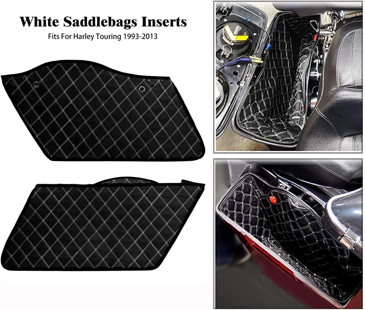 HDBUBALUS Insertos de alforja compatibles con Harley Extended Bag Touring Electra Street Glide Road King 1993-2013 (rosca blanca)