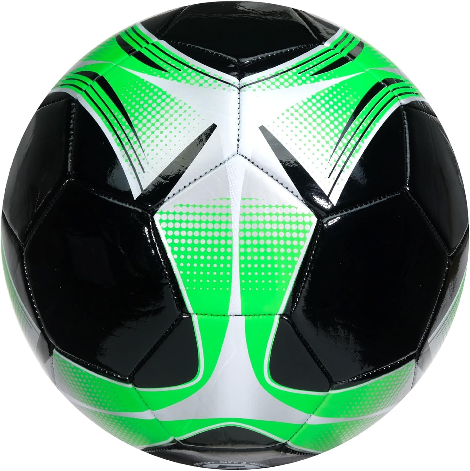 Xcello Sports Balón de fútbol (negroverdeplata, blancoverdeplateado) con bomba