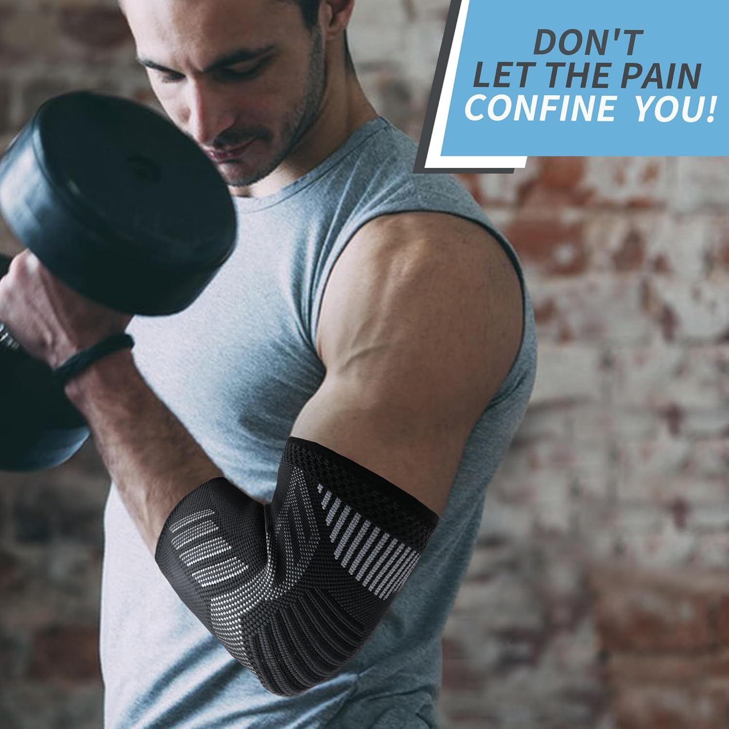 GUOZI Codera para tendinitis, 2 unidades Manga de compresión de codo para mujeres y hombres, soporte de brazo de tenis para golfistas, levantamiento