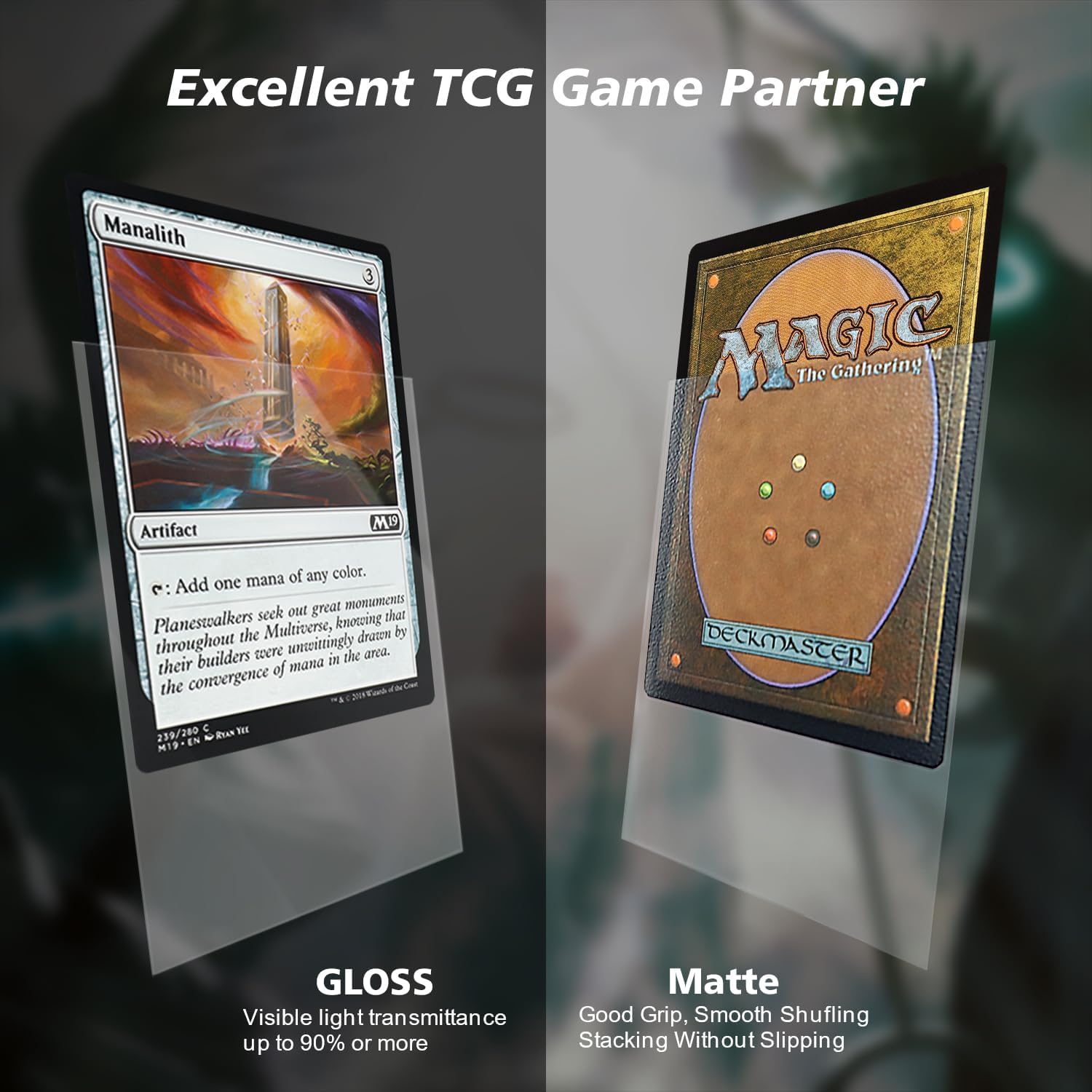 Paquete de 300 fundas para tarjetas MTG Pro Clear MTG resistentes al desgarro, fundas MTG mate rugosas, fundas estándar Magic The Gathering